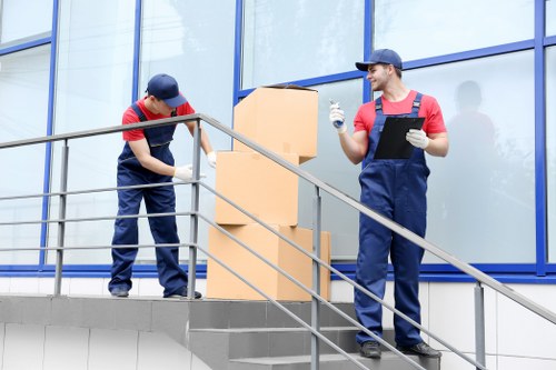 Office removals team planning a business move in Croydon