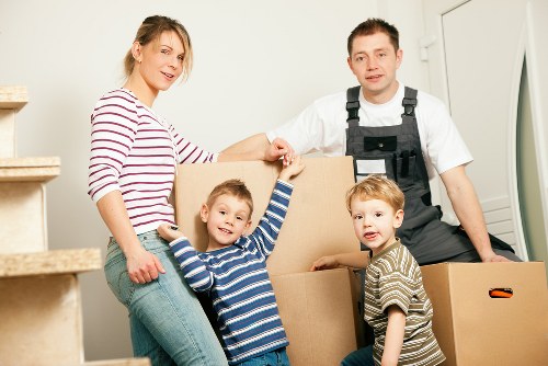 Office relocation setup with desks and equipment in Croydon
