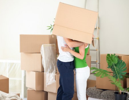 Selection of sturdy cartons and wrapping supplies for packing items safely