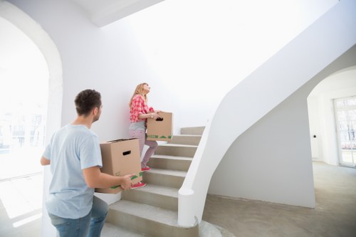 Packed student belongings ready for a local move